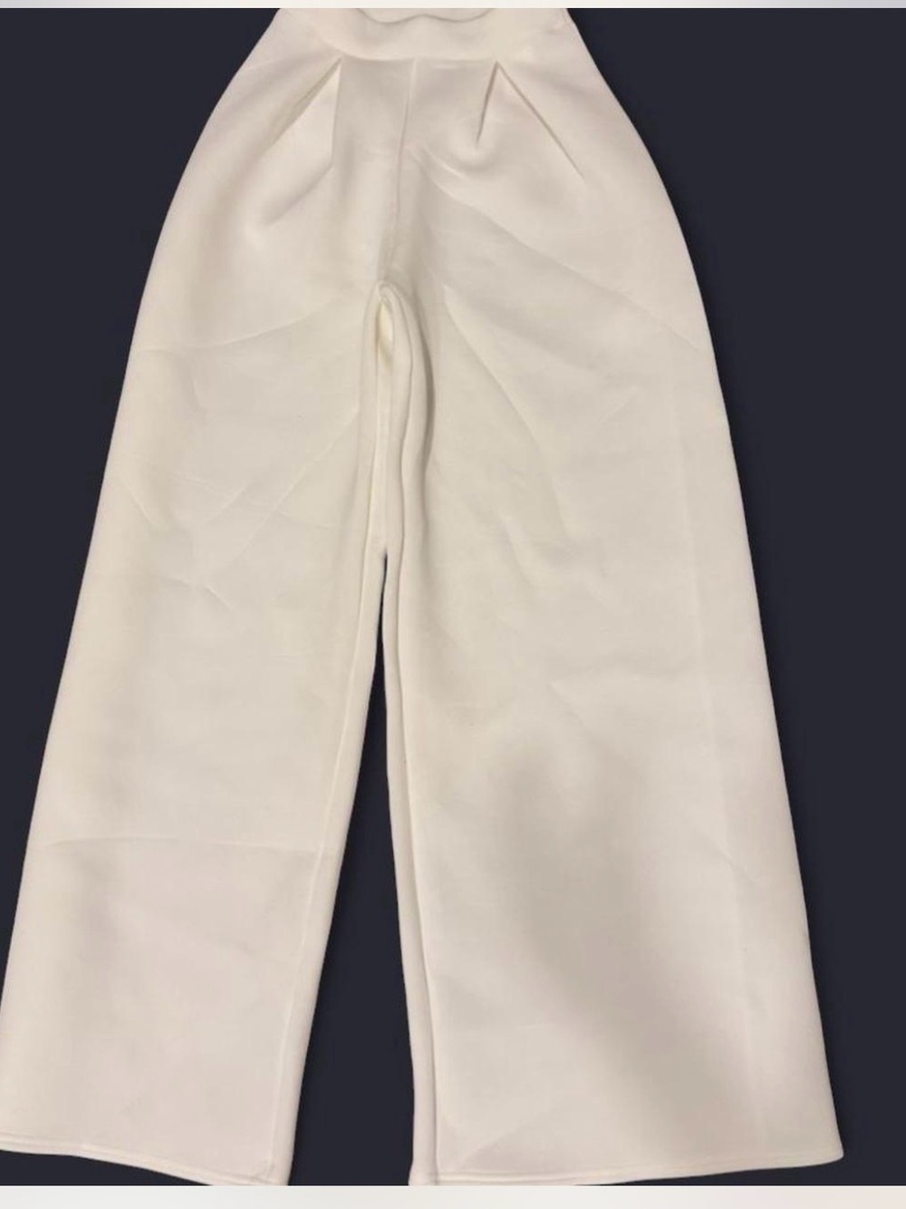 PrettyLittleThing White Wide Leg Trousers